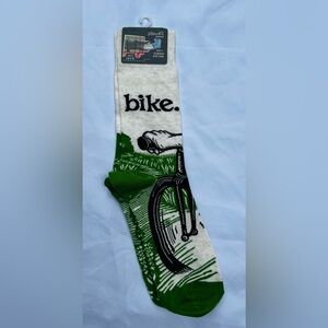 NWT~ Blue Q Mens Cotton Crew Socks~ “Bike”